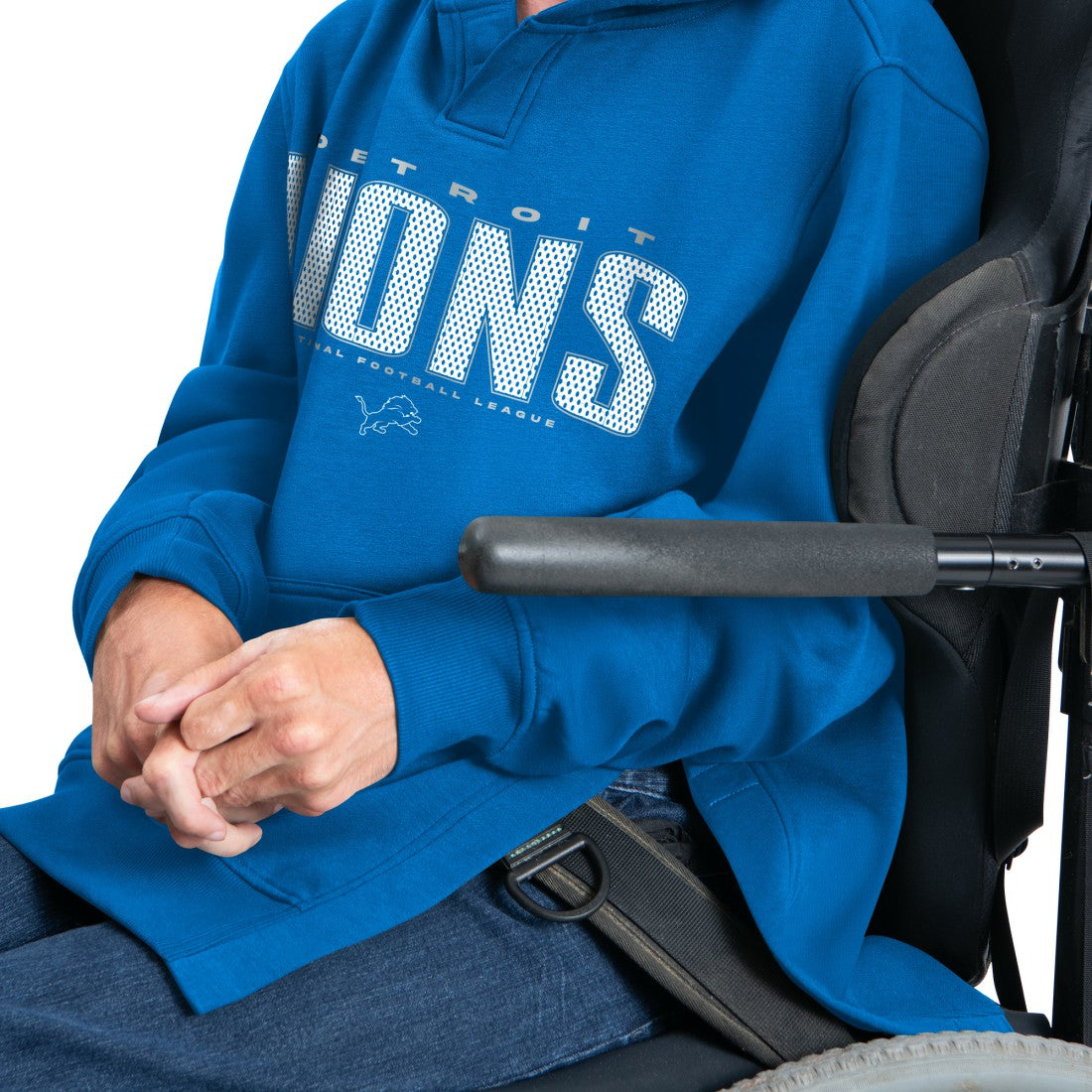 Detroit Lions G-III Sports by Carl Banks Adaptive Mesh Effect Team Graphic Fleece Pullover Hoodie Royal | NFL