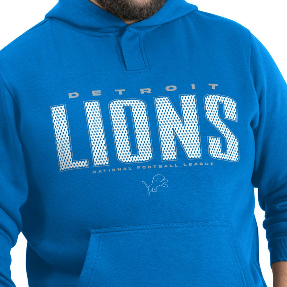 Detroit Lions G-III Sports by Carl Banks Adaptive Mesh Effect Team Graphic Fleece Pullover Hoodie Royal | NFL