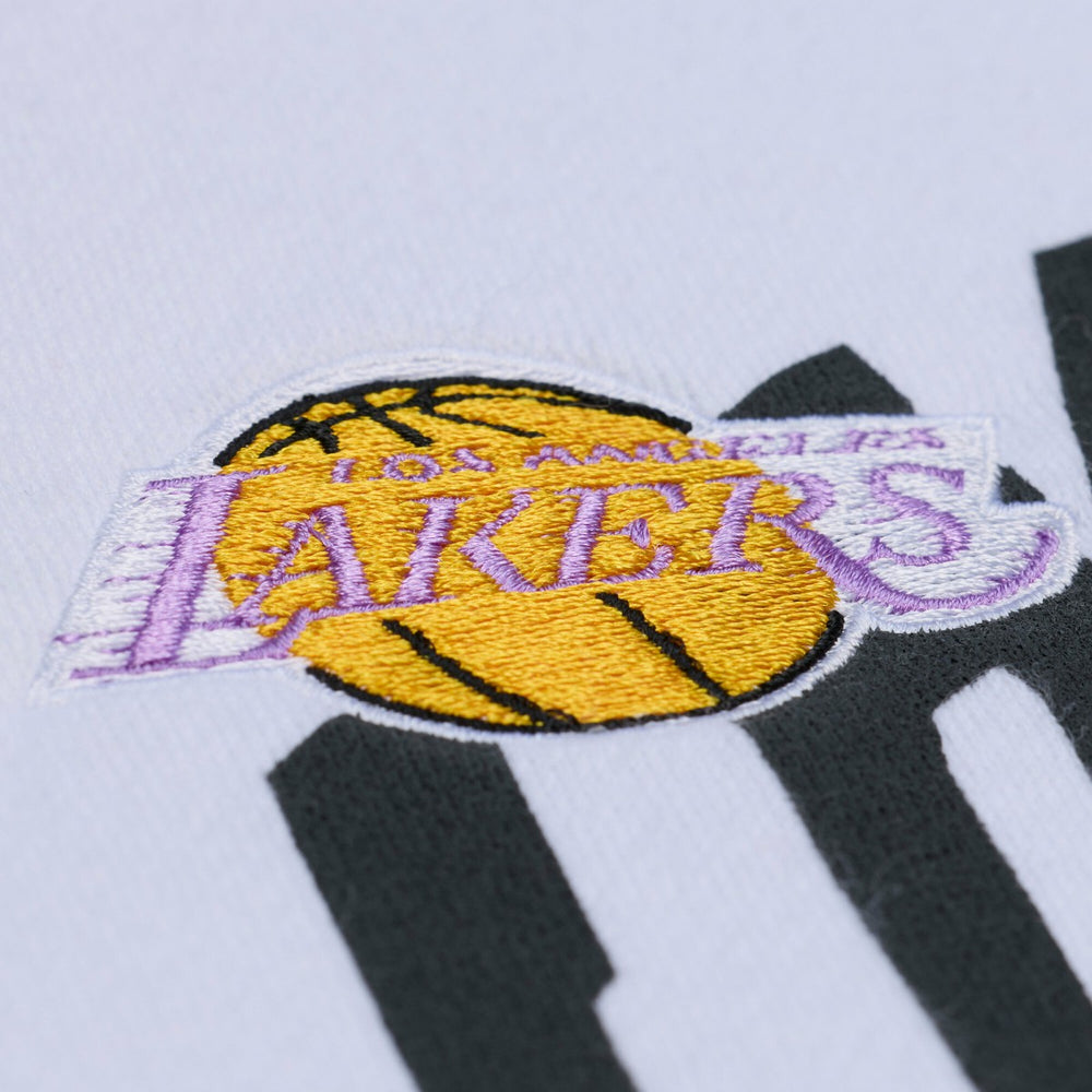 Los Angeles Lakers Women's Lightweight Block Letter Sweatshirt White - NBA