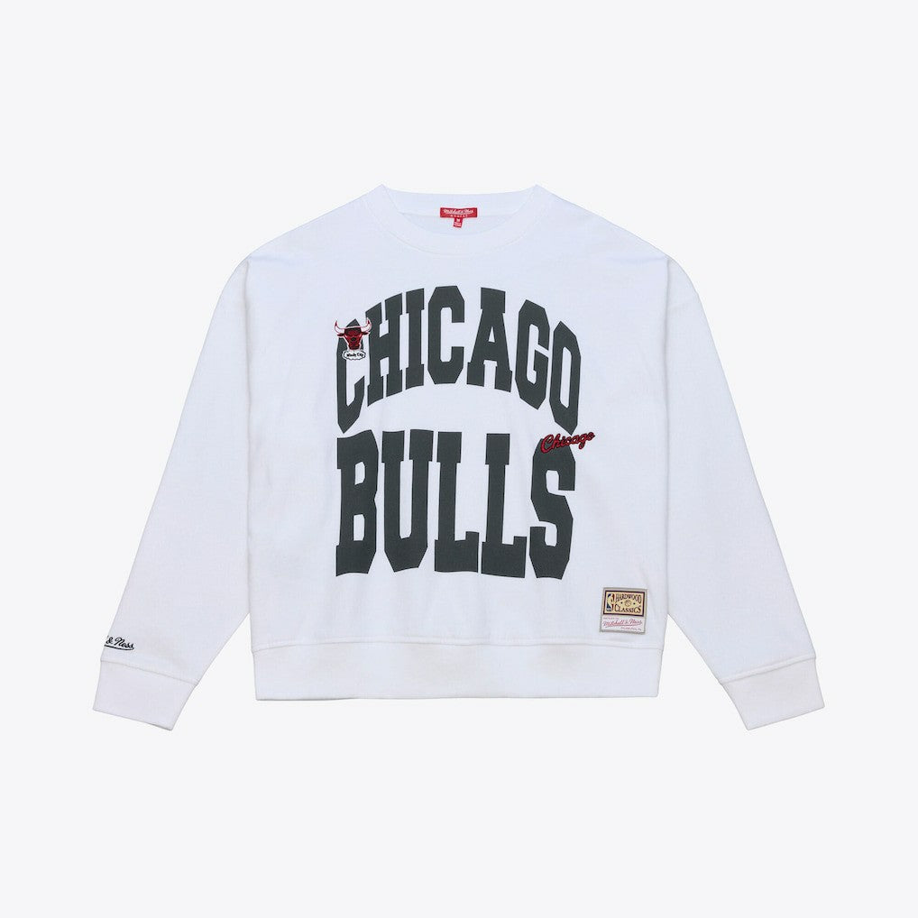 Chicago Bulls Women's Lightweight Block Letter Sweatshirt White - NBA
