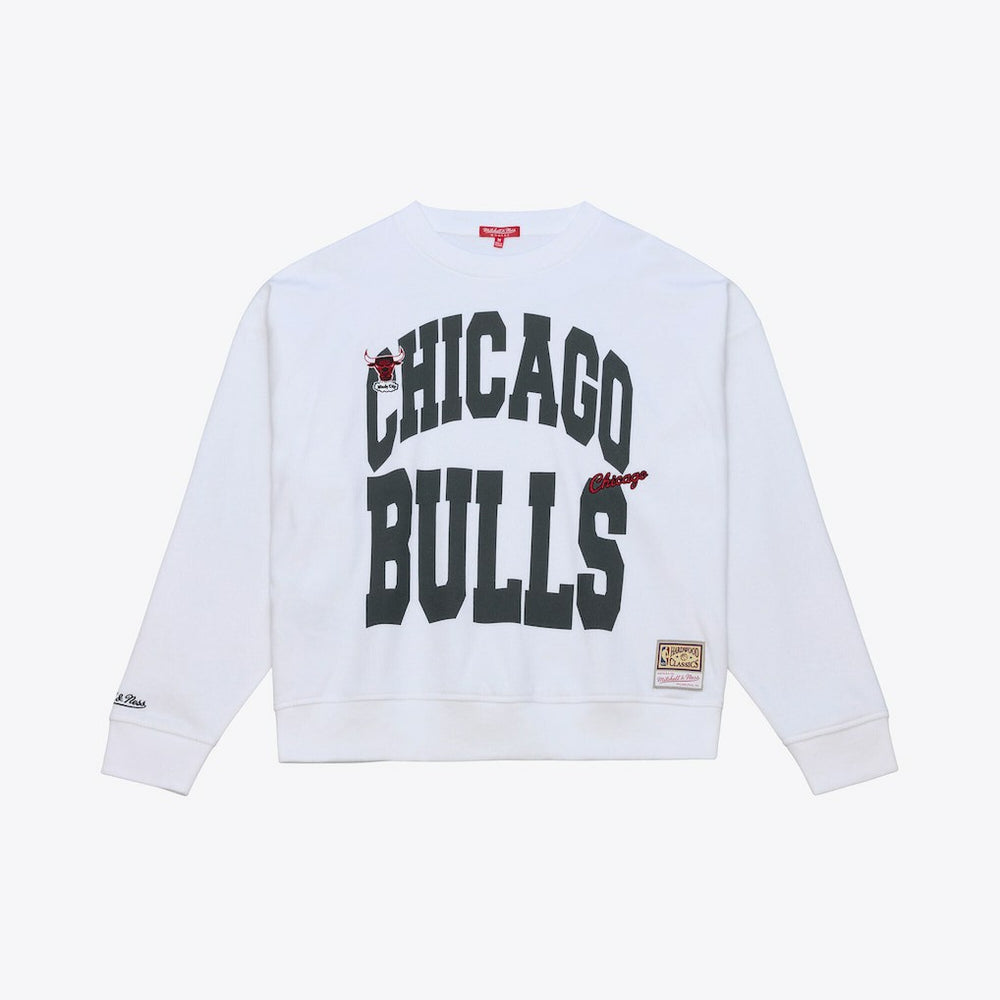 Chicago Bulls Women's Lightweight Block Letter Sweatshirt White - NBA