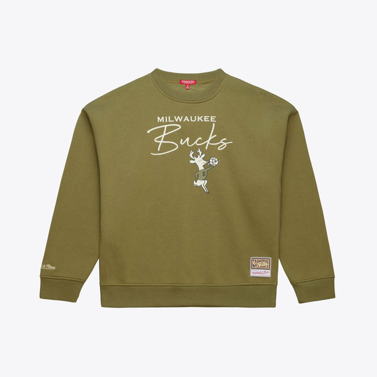 Milwaukee Bucks Women's Lightweight Script Sweatshirt Olive - NBA
