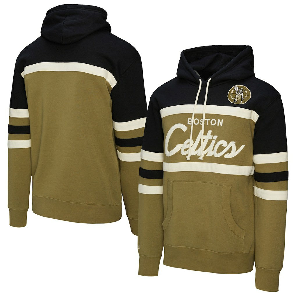 Boston Celtics Double Clutch Head Coach Hoodie Olive - NBA