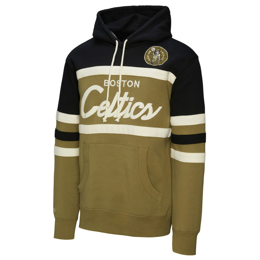 Boston Celtics Double Clutch Head Coach Hoodie Olive - NBA