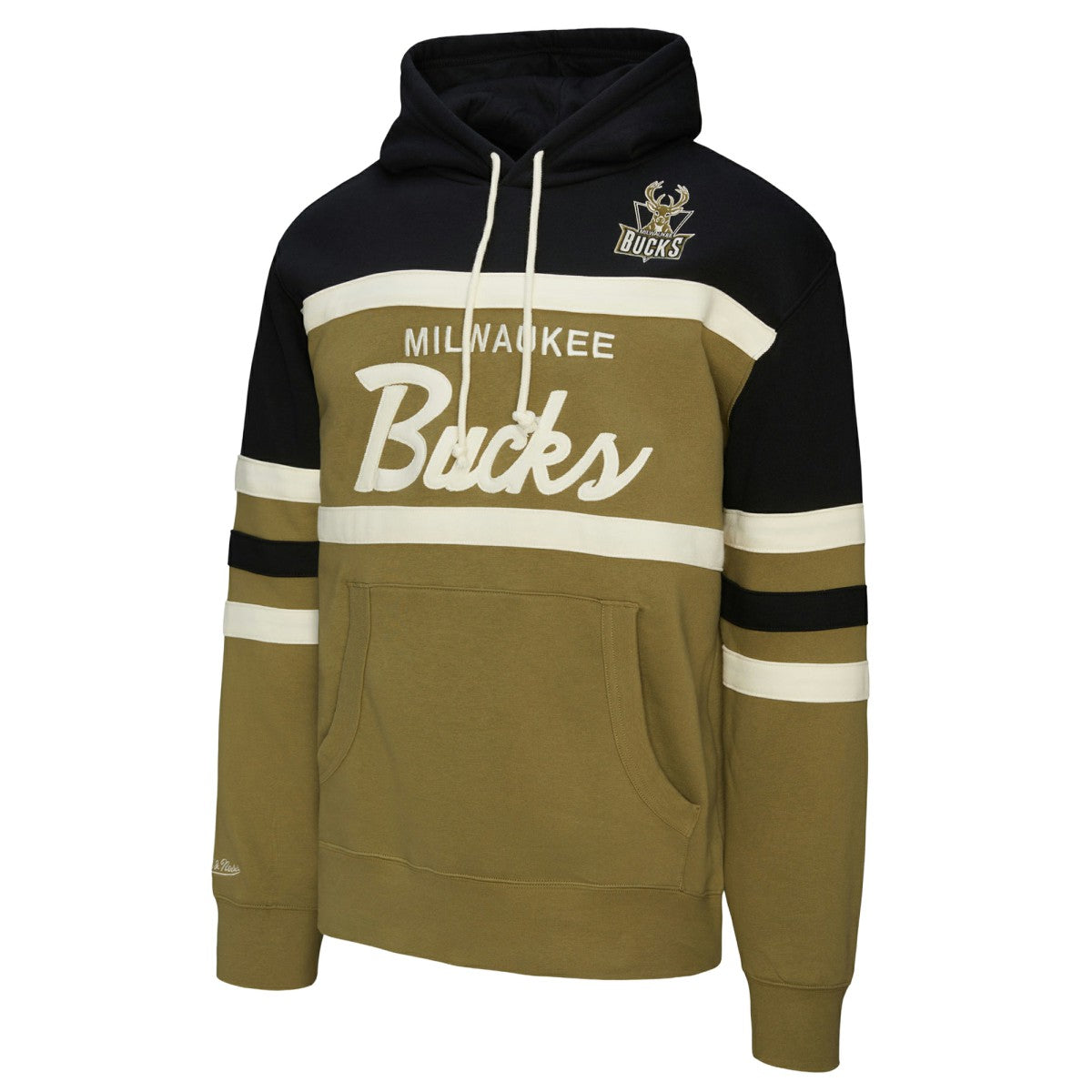 Milwaukee Bucks Double Clutch Head Coach Hoodie Olive - NBA