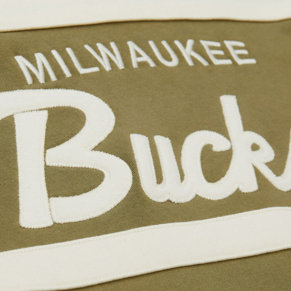 Milwaukee Bucks Double Clutch Head Coach Hoodie Olive - NBA