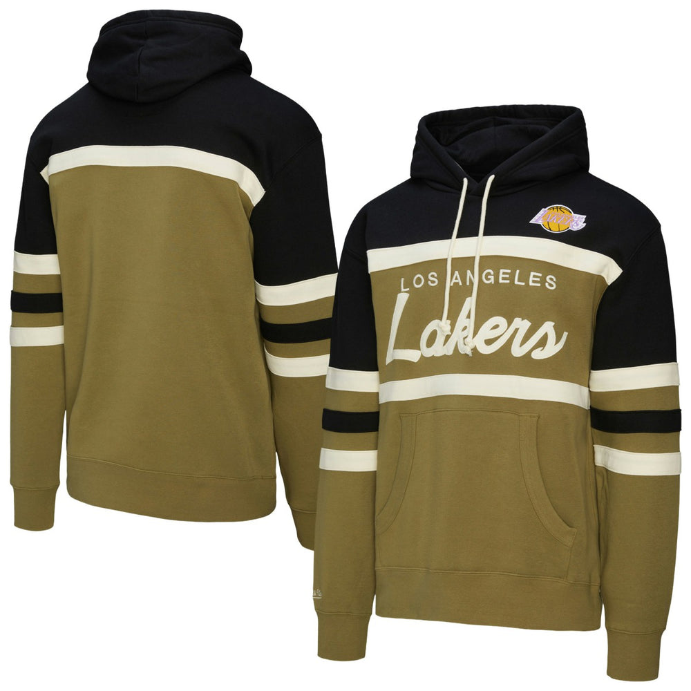 Los Angeles Lakers Double Clutch Head Coach Hoodie Olive/Black - NBA
