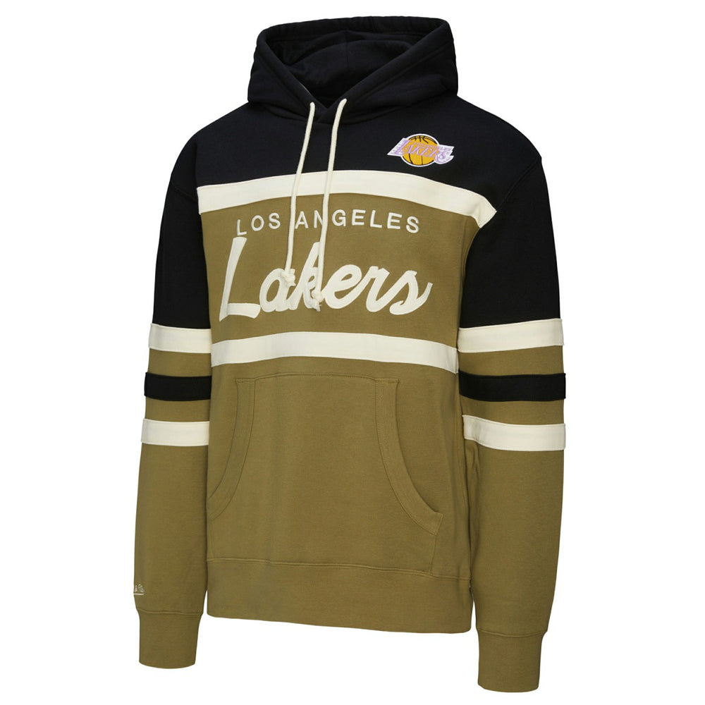 Los Angeles Lakers Double Clutch Head Coach Hoodie Olive/Black - NBA