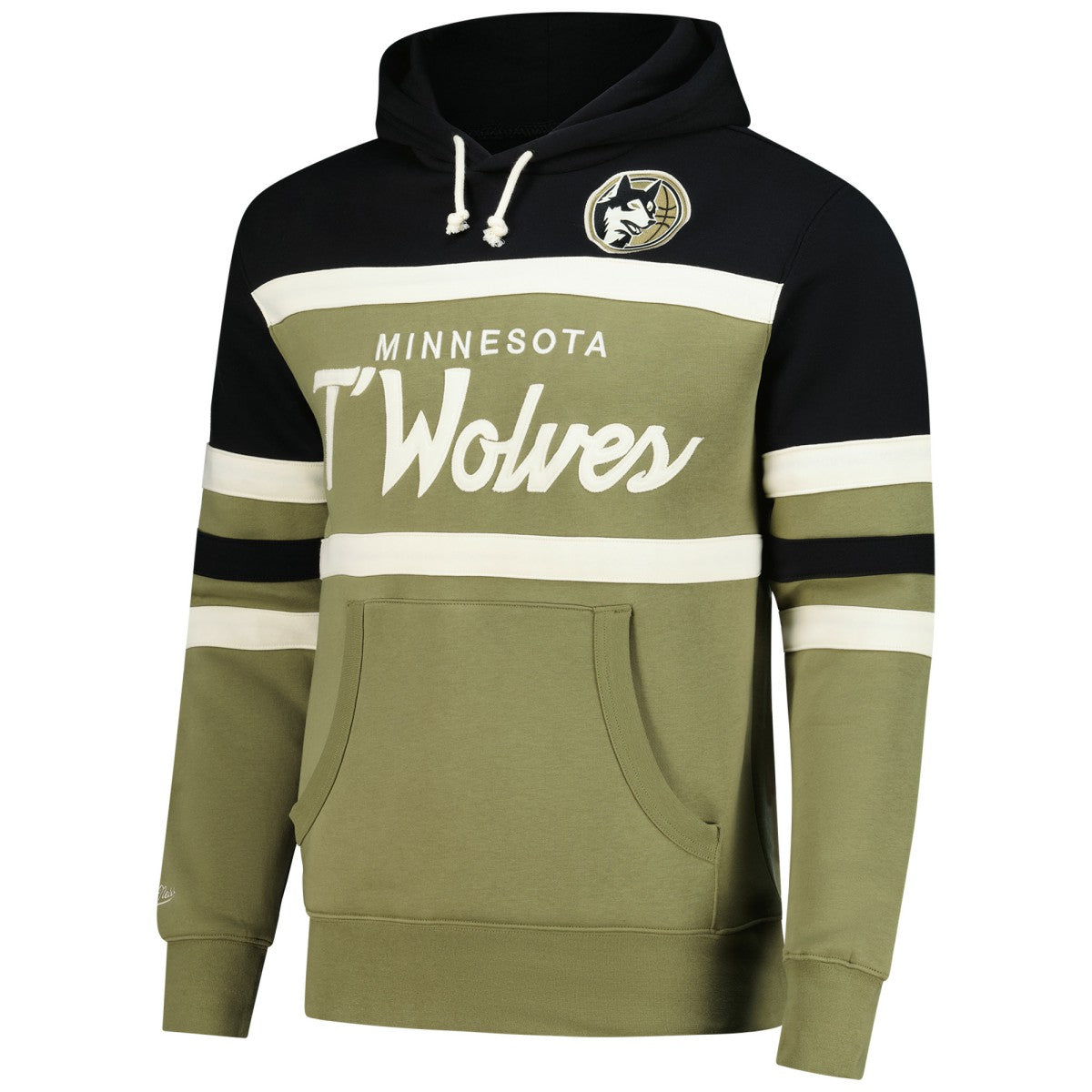 Minnesota Timberwolves Double Clutch Head Coach Hoodie Olive/Black - NBA