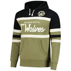 Minnesota Timberwolves Double Clutch Head Coach Hoodie Olive/Black - NBA