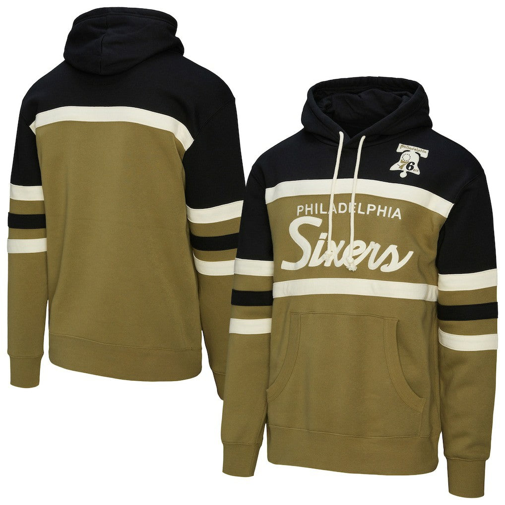 Philadelphia 76ers Double Clutch Head Coach Hoodie Olive - NBA