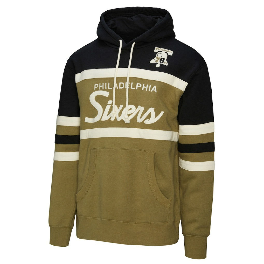 Philadelphia 76ers Double Clutch Head Coach Hoodie Olive - NBA