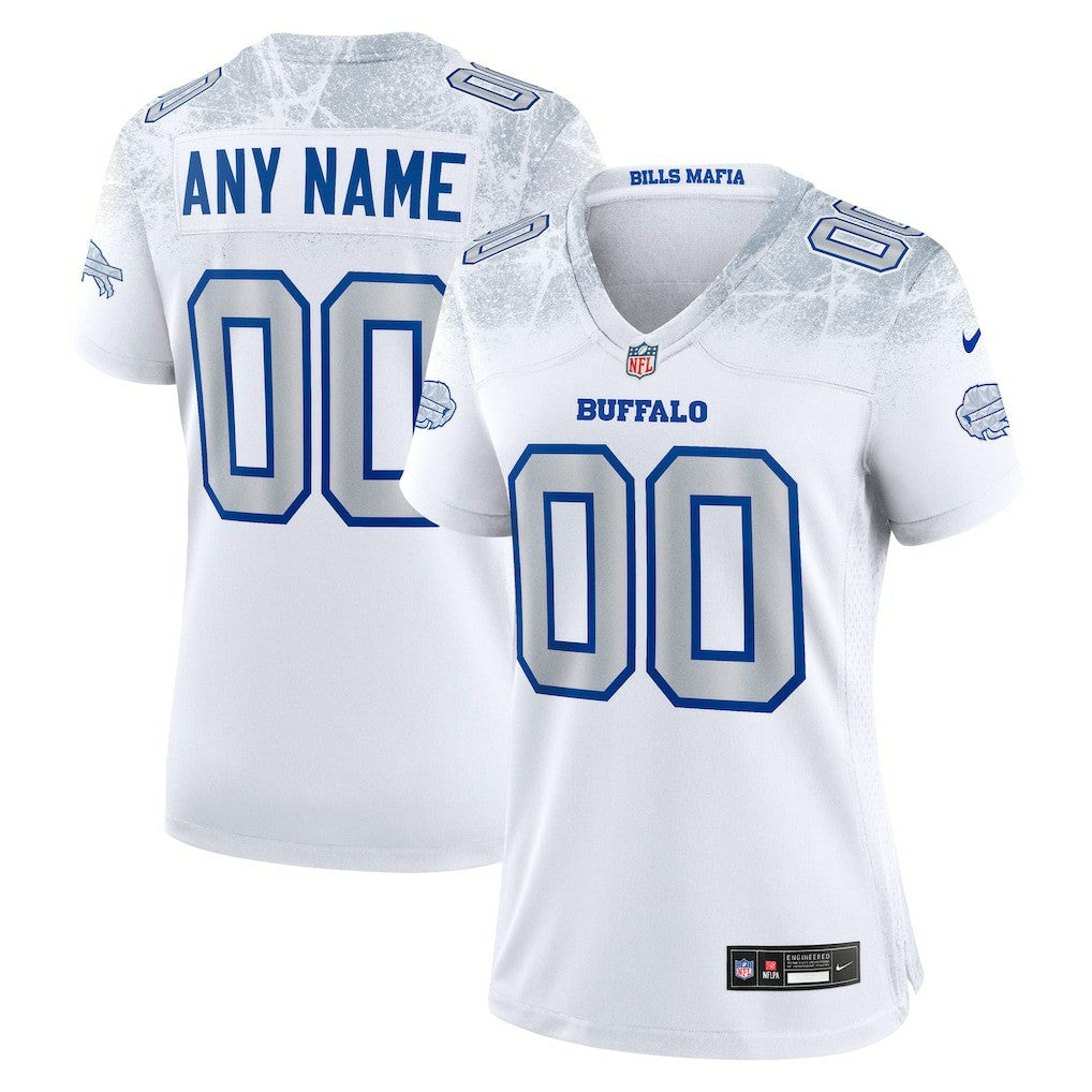 Buffalo Bills Women's 2025 Rivalries Collection Custom Game Jersey White | Nike for Sale