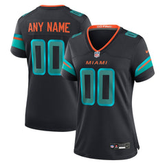 Miami Dolphins Women's 2025 Rivalries Collection Custom Game Jersey Pitch Blue | Nike for Sale