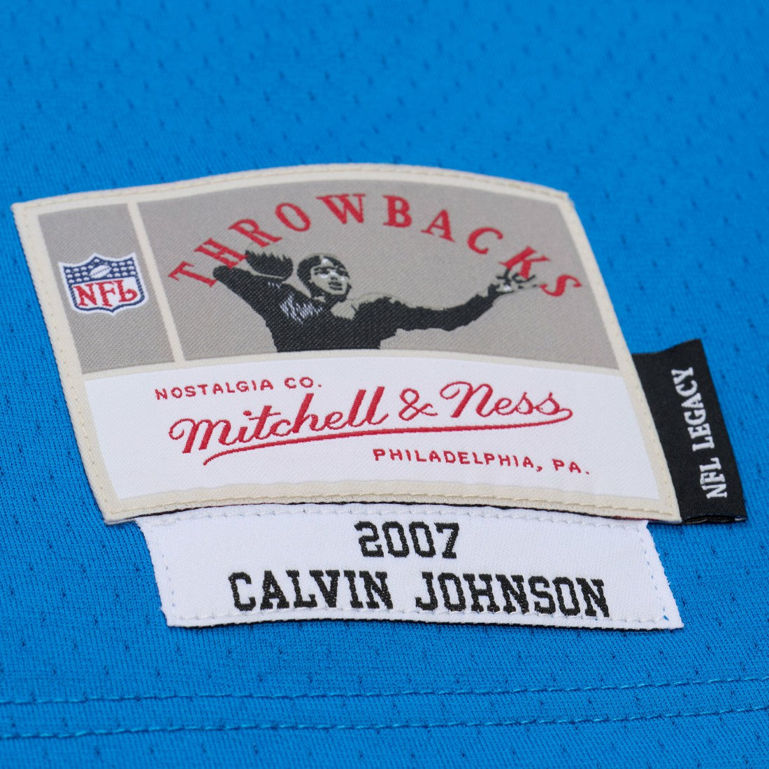 Calvin Johnson Detroit Lions 2007 Legacy Replica Jersey Blue | Mitchell & Ness