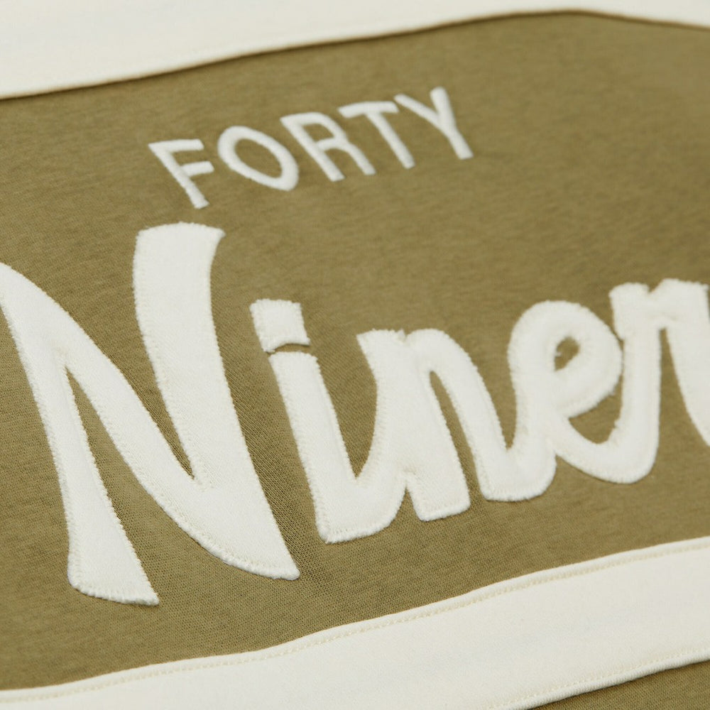 San Francisco 49ers Vintage Logo Head Coach Hoodie Olive | Mitchell & Ness
