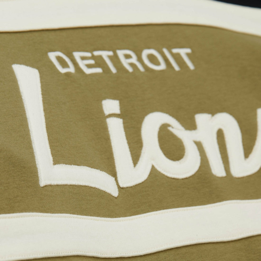 Detroit Lions Vintage Logo Head Coach Hoodie Olive | Mitchell & Ness