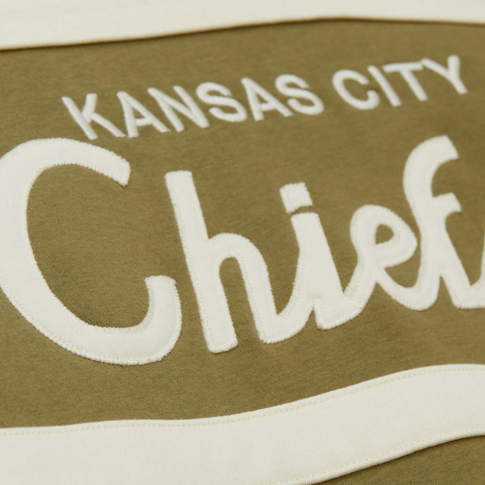 Kansas City Chiefs Vintage Logo Head Coach Hoodie Olive | Mitchell & Ness