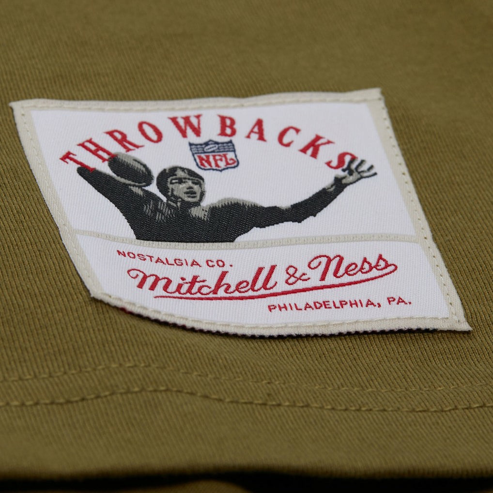 Buffalo Bills Vintage Logo Premium T-Shirt Olive | Mitchell & Ness
