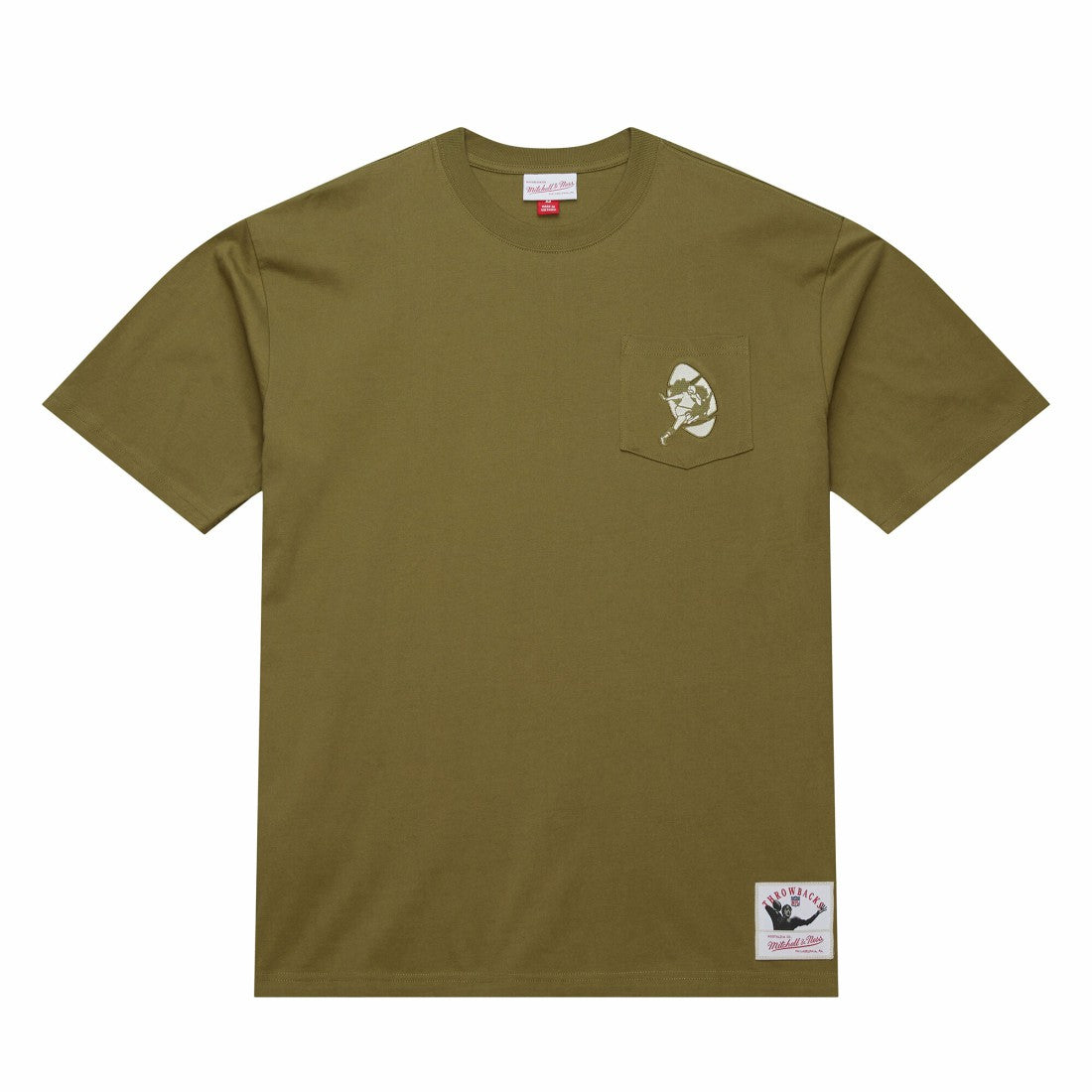 Green Bay Packers Vintage Logo Premium T-Shirt Olive | Mitchell & Ness