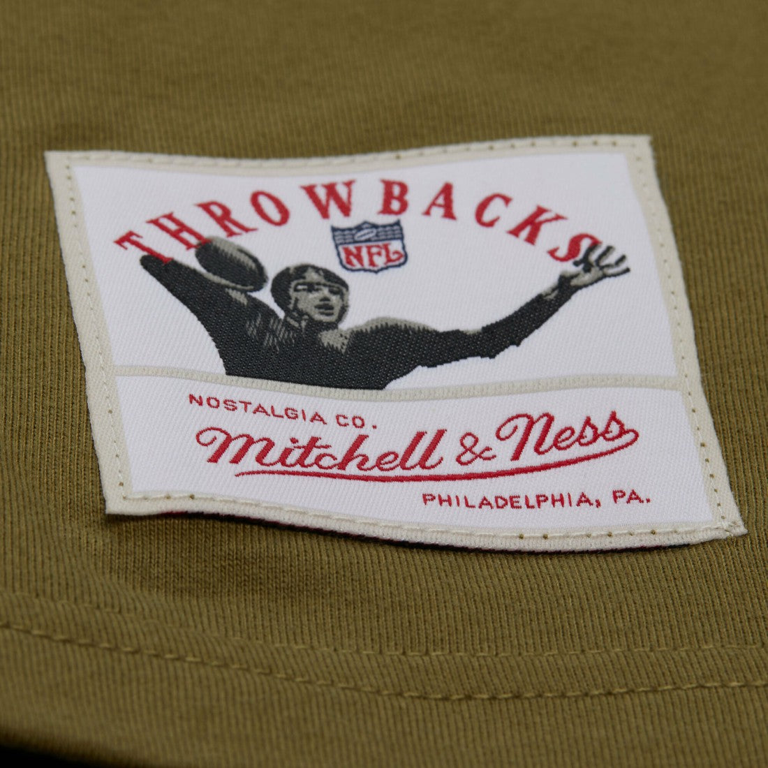 Green Bay Packers Vintage Logo Premium T-Shirt Olive | Mitchell & Ness
