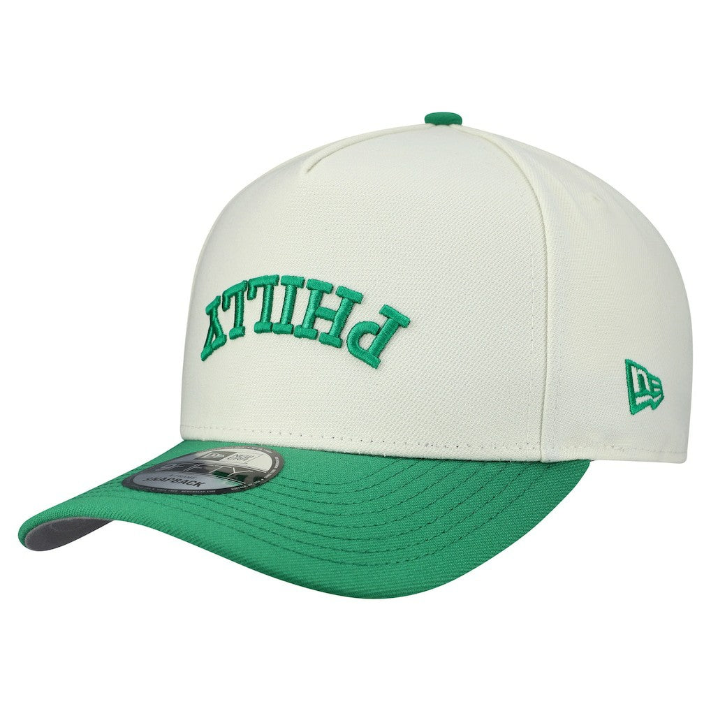 Philadelphia Eagles New Era Upside Down 9FIFTY A-Frame Snapback Hat Cream | NFL