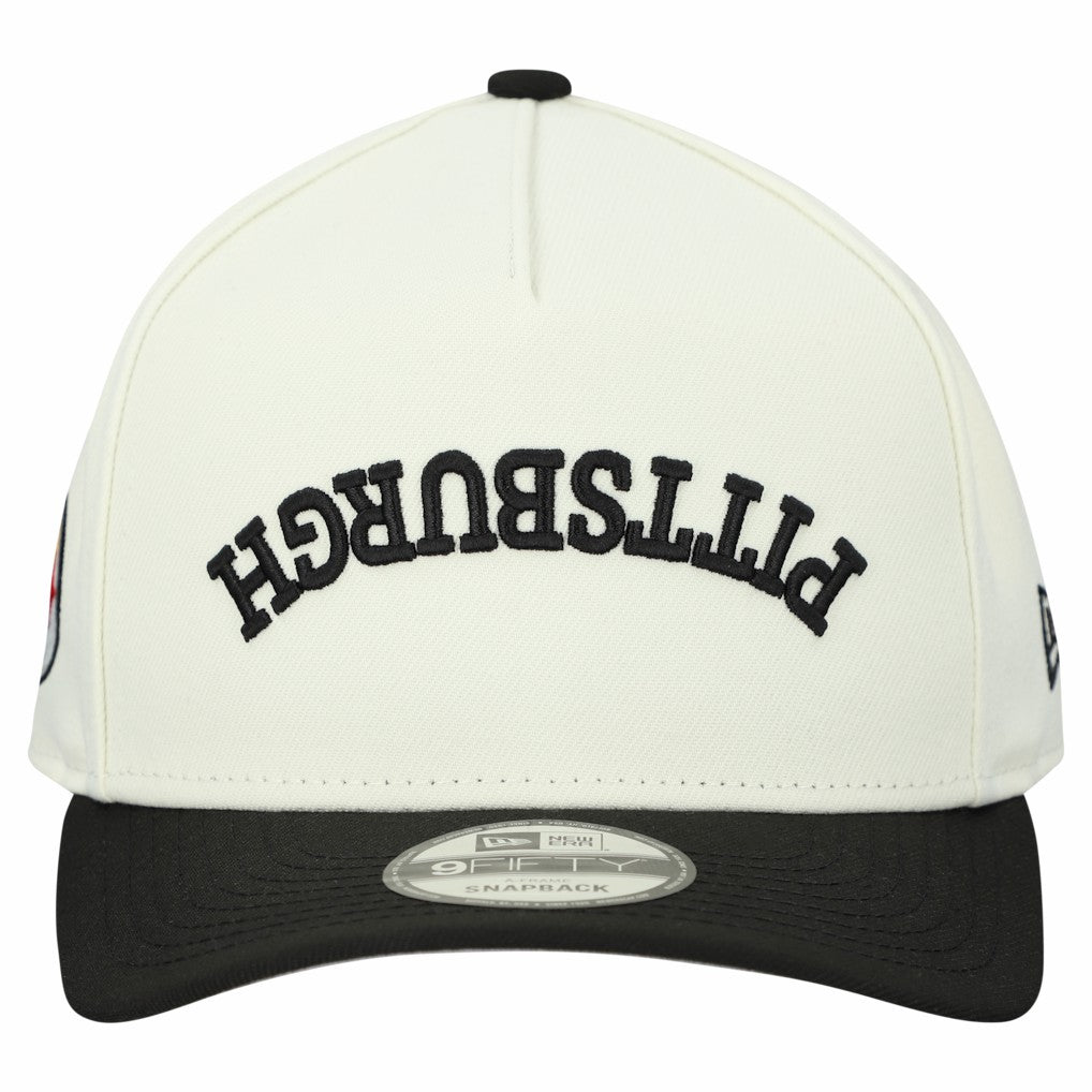 Pittsburgh Steelers New Era Upside Down 9FIFTY A-Frame Snapback Hat Cream | NFL