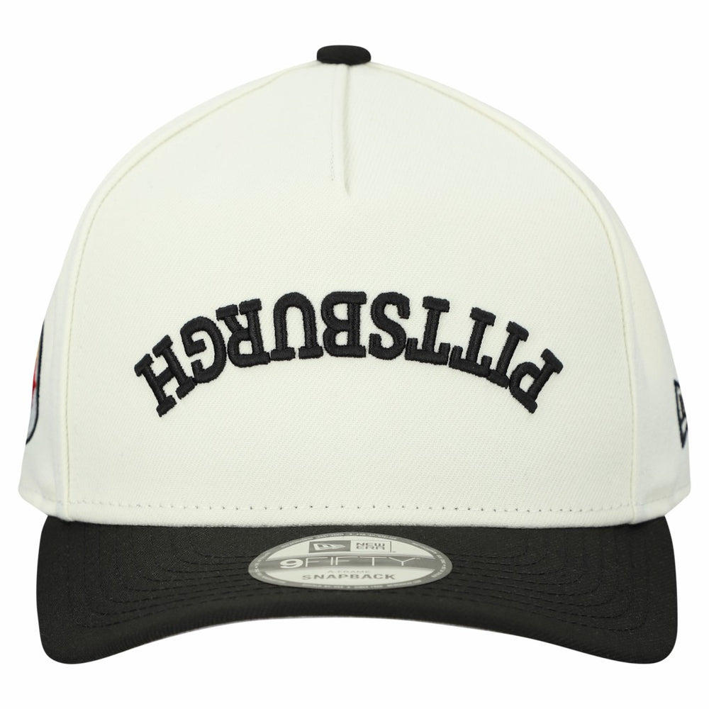 Pittsburgh Steelers New Era Upside Down 9FIFTY A-Frame Snapback Hat Cream | NFL