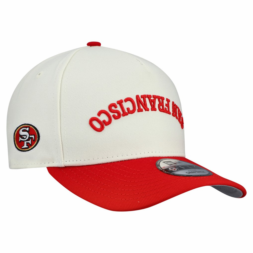 San Francisco 49ers New Era Upside Down 9FIFTY A-Frame Snapback Hat Cream | NFL