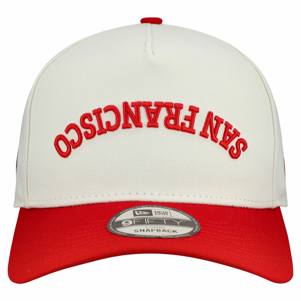San Francisco 49ers New Era Upside Down 9FIFTY A-Frame Snapback Hat Cream | NFL