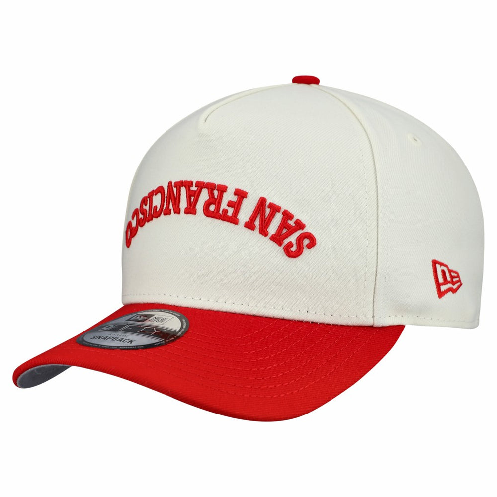 San Francisco 49ers New Era Upside Down 9FIFTY A-Frame Snapback Hat Cream | NFL
