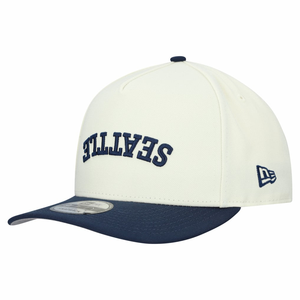 Seattle Seahawks New Era Upside Down 9FIFTY A-Frame Snapback Hat Cream | NFL