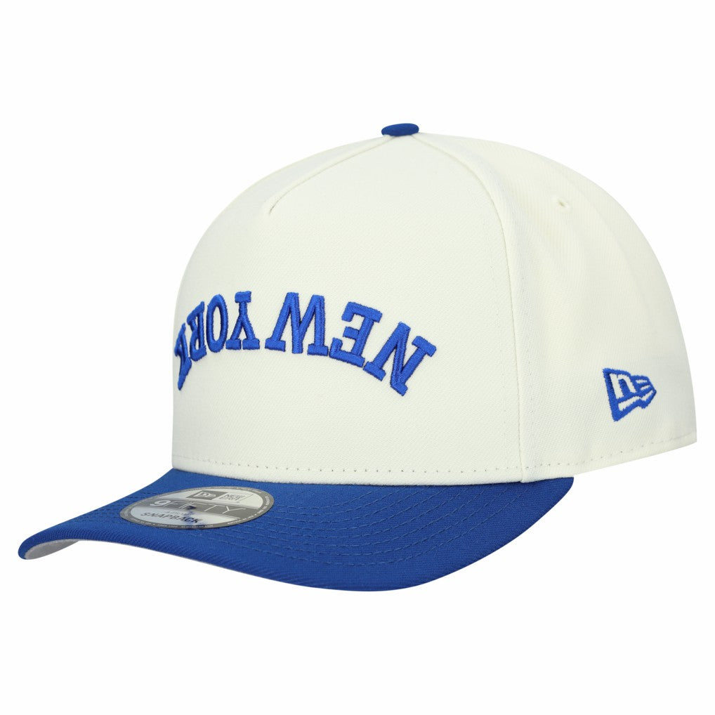 New York Giants New Era Upside Down 9FIFTY A-Frame Snapback Hat Cream | NFL