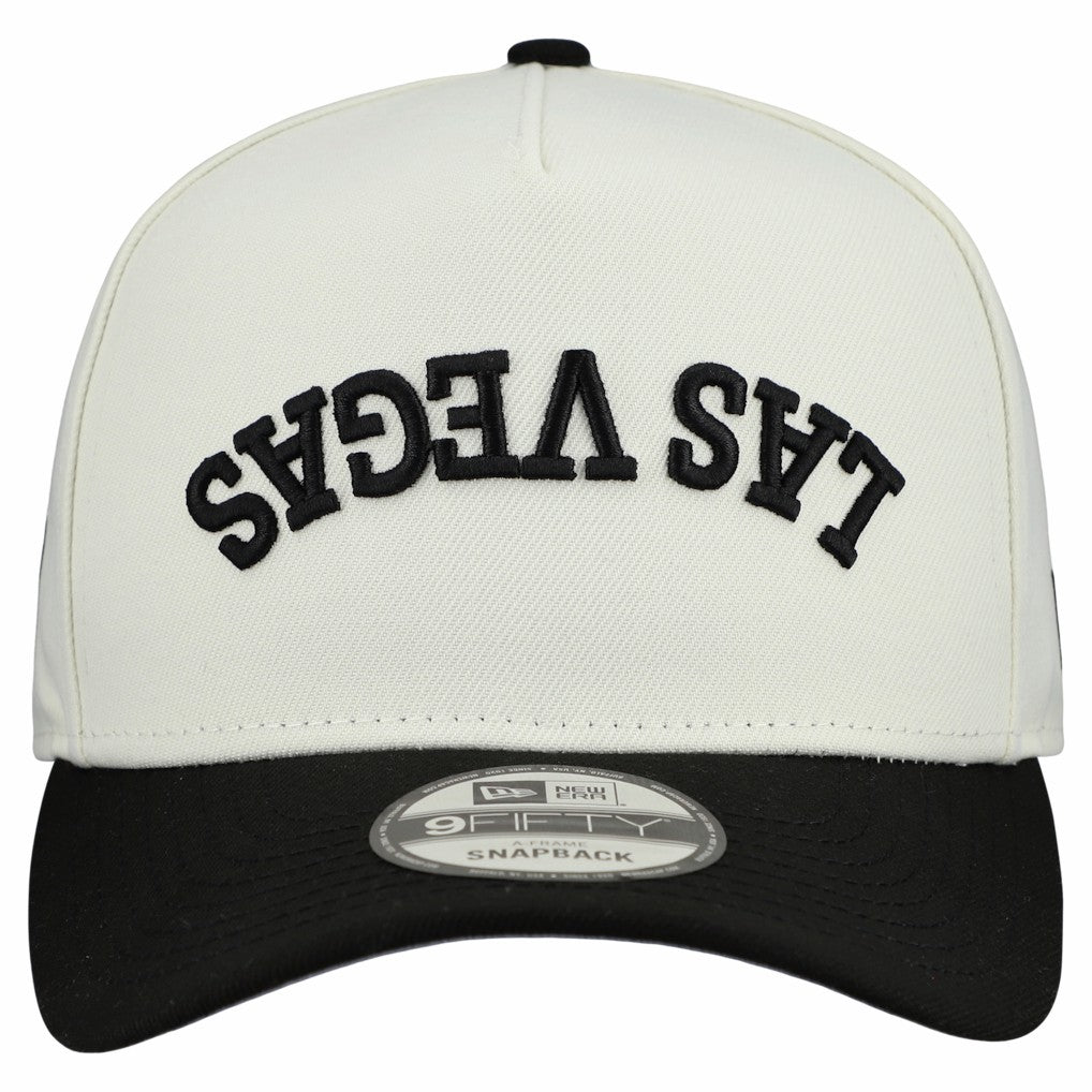 Las Vegas Raiders New Era Upside Down 9FIFTY A-Frame Snapback Hat Cream | NFL