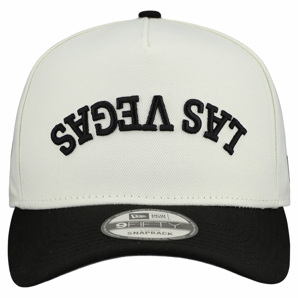 Las Vegas Raiders New Era Upside Down 9FIFTY A-Frame Snapback Hat Cream | NFL