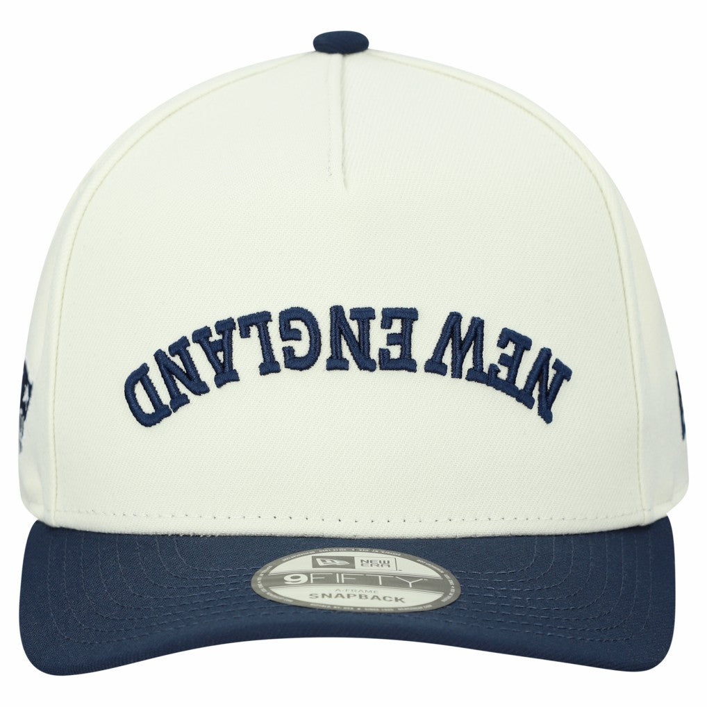 New England Patriots New Era Upside Down 9FIFTY A-Frame Snapback Hat Cream | NFL