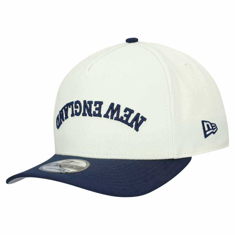 New England Patriots New Era Upside Down 9FIFTY A-Frame Snapback Hat Cream | NFL