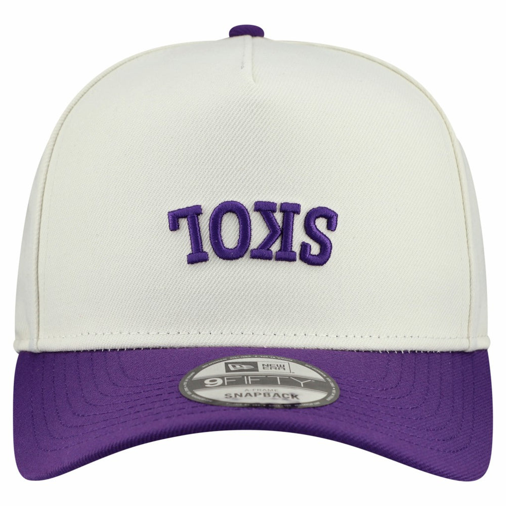 Minnesota Vikings New Era Upside Down 9FIFTY A-Frame Snapback Hat Cream | NFL