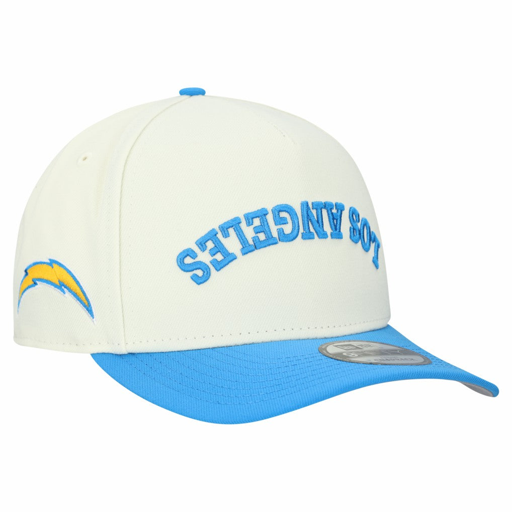 Los Angeles Chargers New Era Upside Down 9FIFTY A-Frame Snapback Hat Cream | NFL