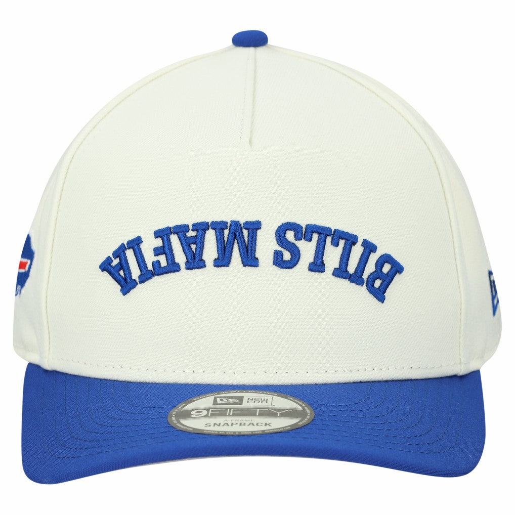 Buffalo Bills New Era Upside Down 9FIFTY A-Frame Snapback Hat Cream | NFL