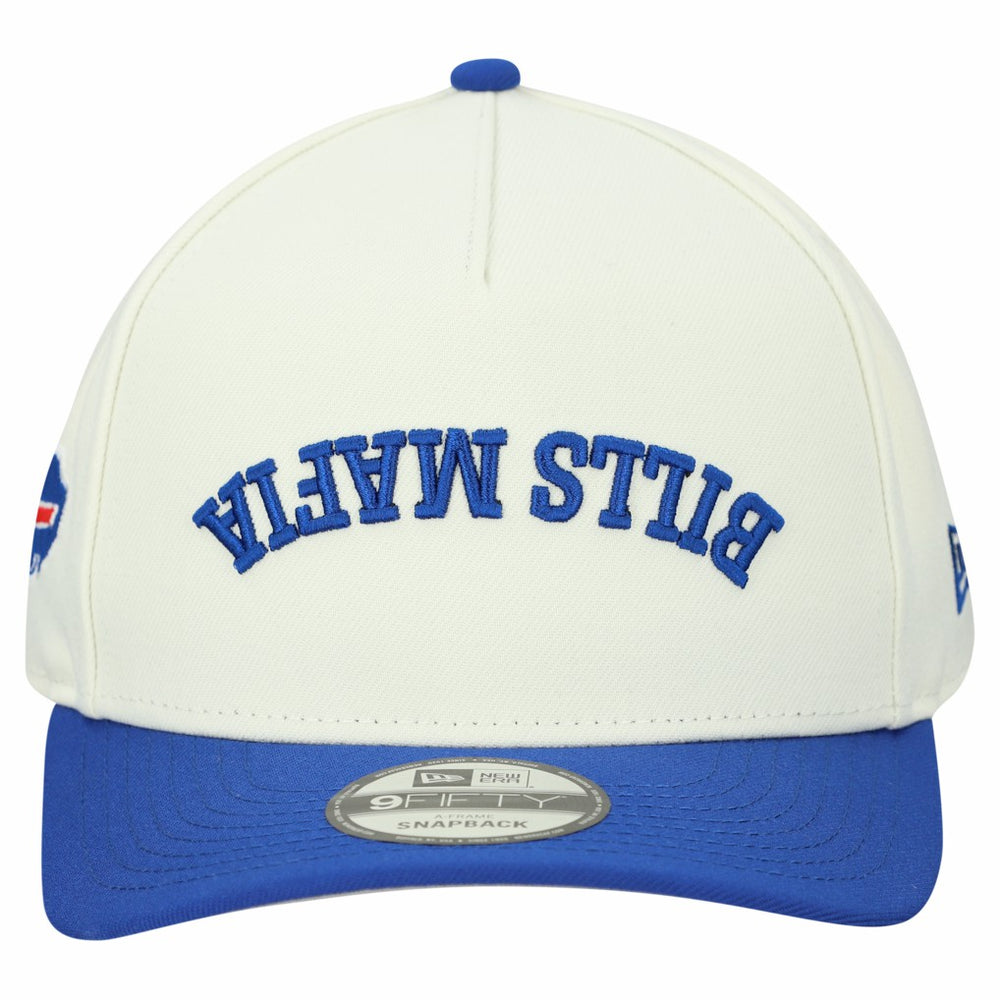 Buffalo Bills New Era Upside Down 9FIFTY A-Frame Snapback Hat Cream | NFL
