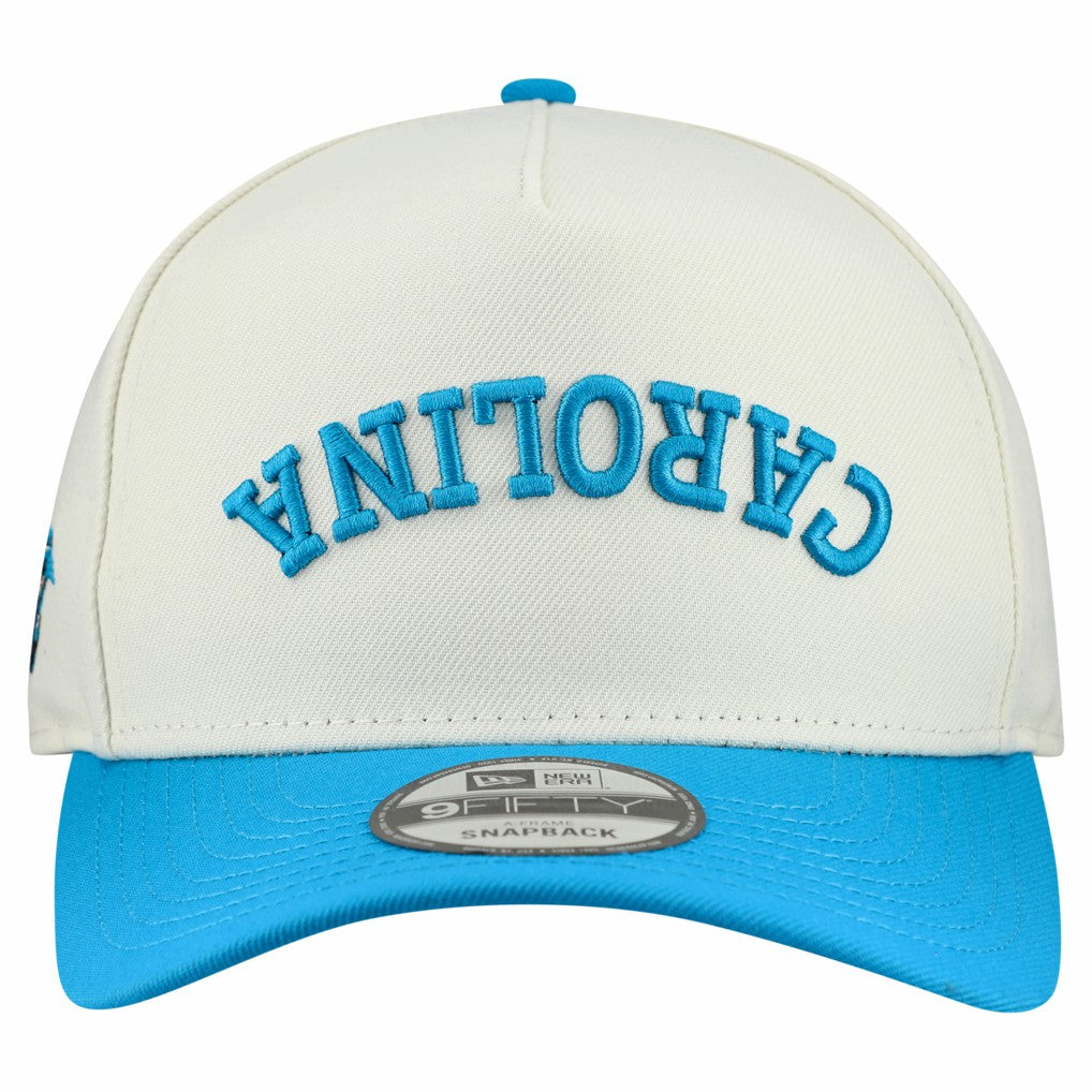 Carolina Panthers New Era Upside Down 9FIFTY A-Frame Snapback Hat Cream | NFL