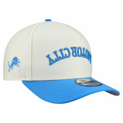 Detroit Lions New Era Upside Down 9FIFTY A-Frame Snapback Hat Cream | NFL