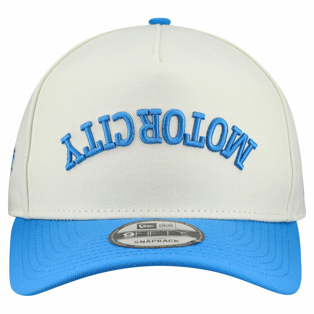 Detroit Lions New Era Upside Down 9FIFTY A-Frame Snapback Hat Cream | NFL