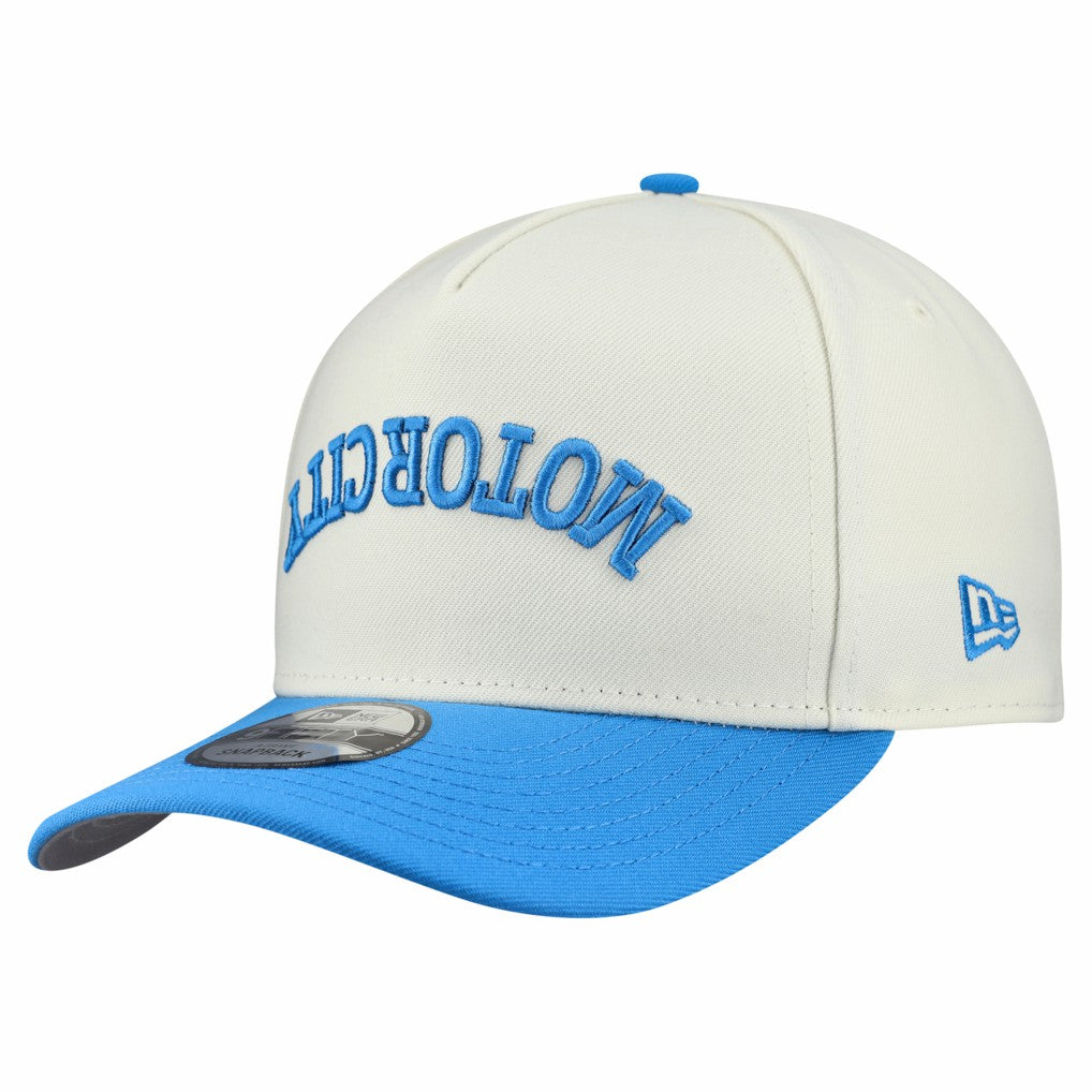 Detroit Lions New Era Upside Down 9FIFTY A-Frame Snapback Hat Cream | NFL