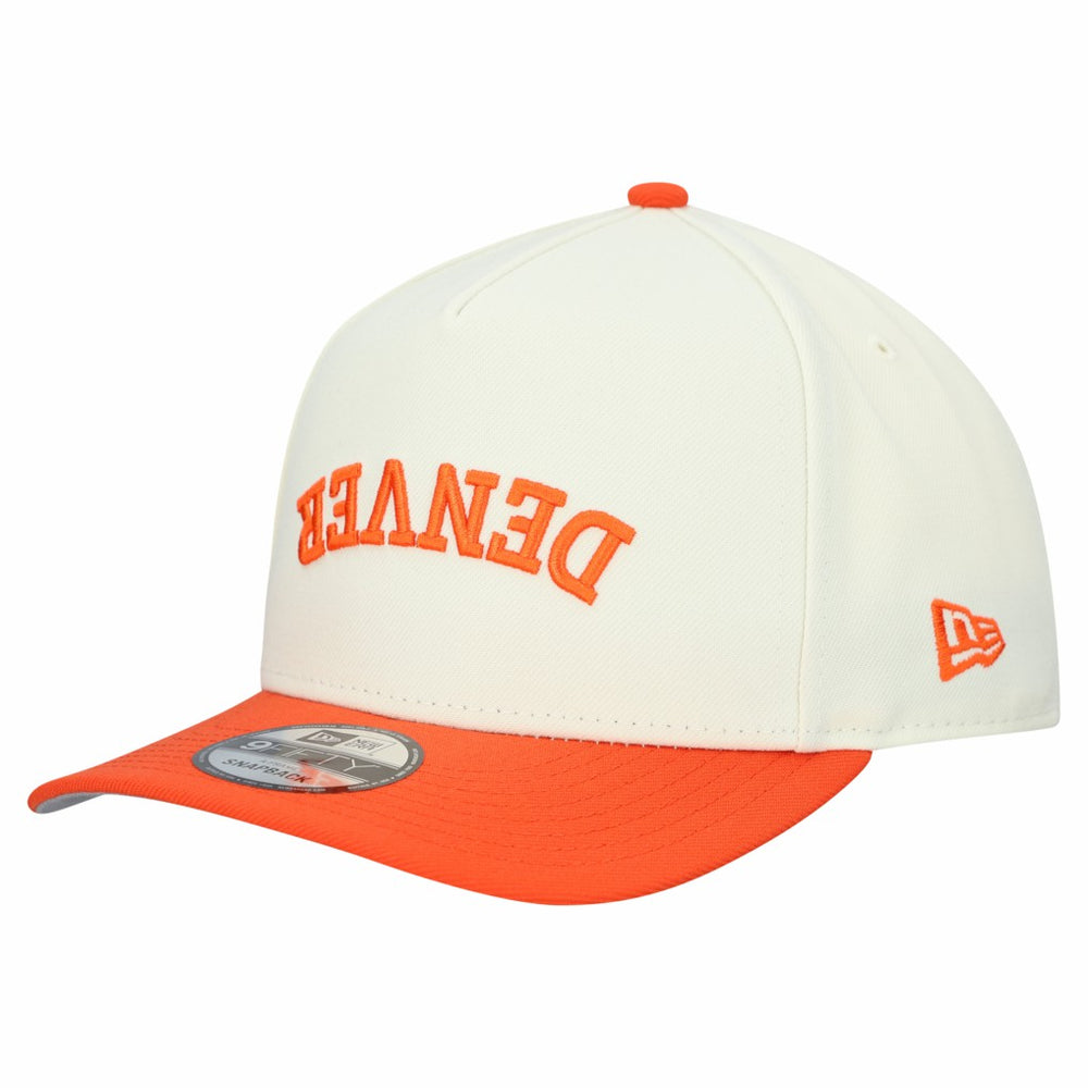 Denver Broncos New Era Upside Down 9FIFTY A-Frame Snapback Hat Cream | NFL