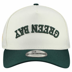 Green Bay Packers New Era Upside Down 9FIFTY A-Frame Snapback Hat Cream | NFL