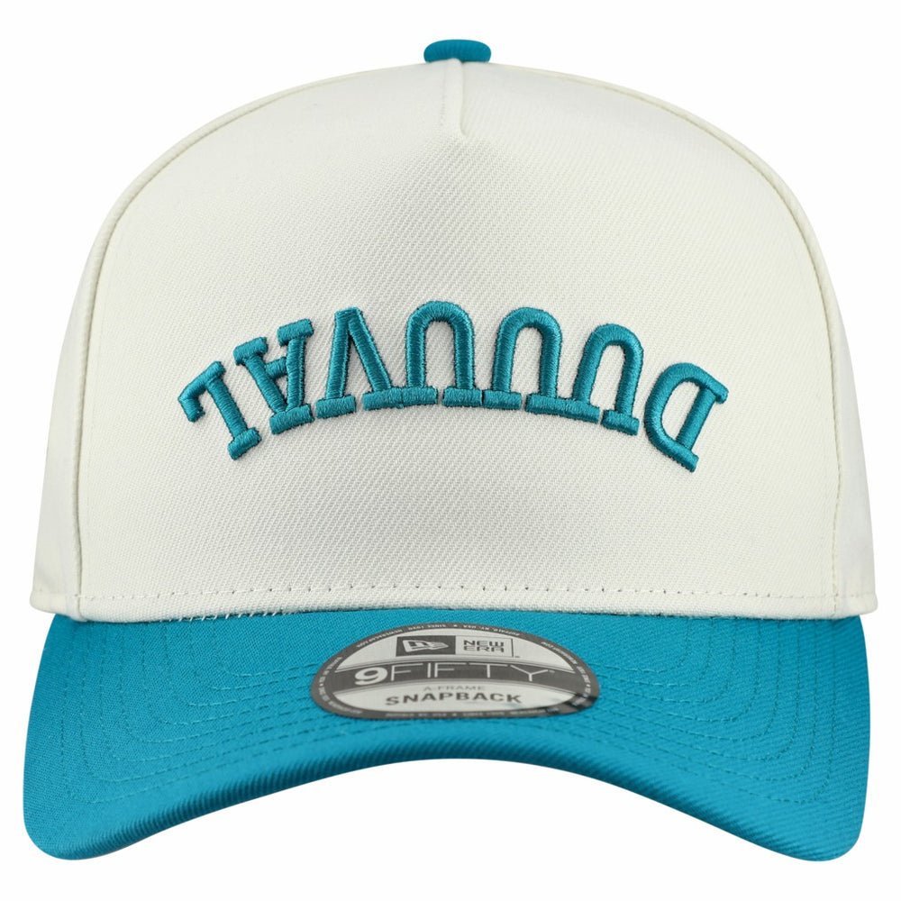 Jacksonville Jaguars New Era Upside Down 9FIFTY A-Frame Snapback Hat Cream | NFL
