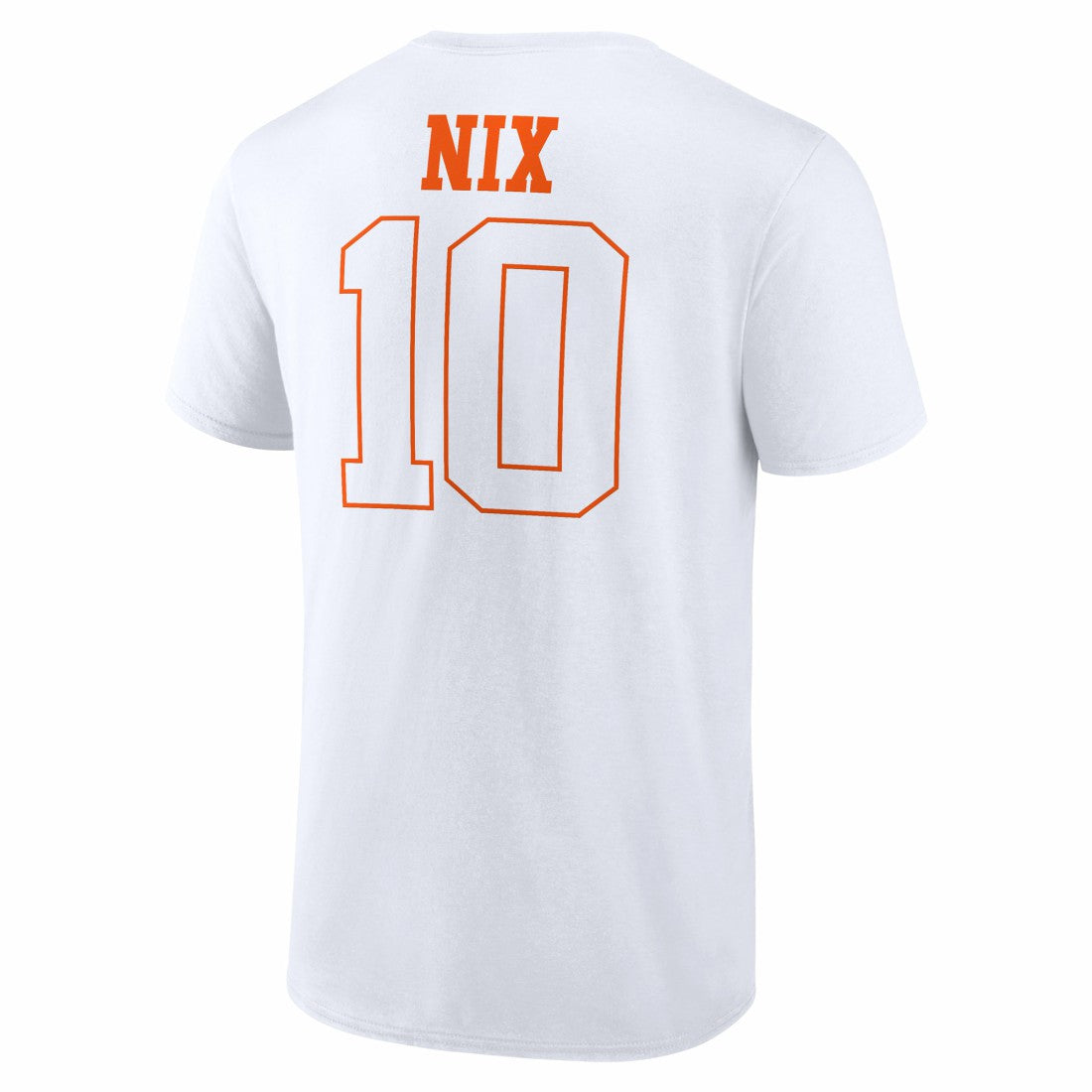 Bo Nix Denver Broncos Outline Player T-Shirt White | NFL