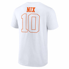 Bo Nix Denver Broncos Outline Player T-Shirt White | NFL
